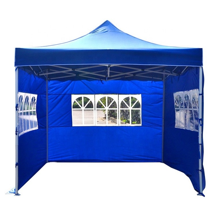 China Tent Oem Manufacturer Customized Folding Gazebo black Canopy Tent With Side Wall Printed Advertising Tent For Big Events