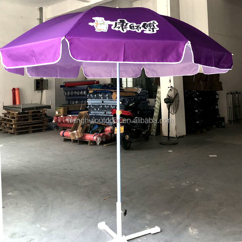 Heavy Duty Outdoor Advertising Custom Design Beach Umbrella with Digital Logo Print Sun Smart Promotional Umbrella For sale