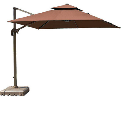 Outdoor Furniture Garden Double Canopy Umbrella Cantilever Large Parasol Patio Umbrellas For Beach