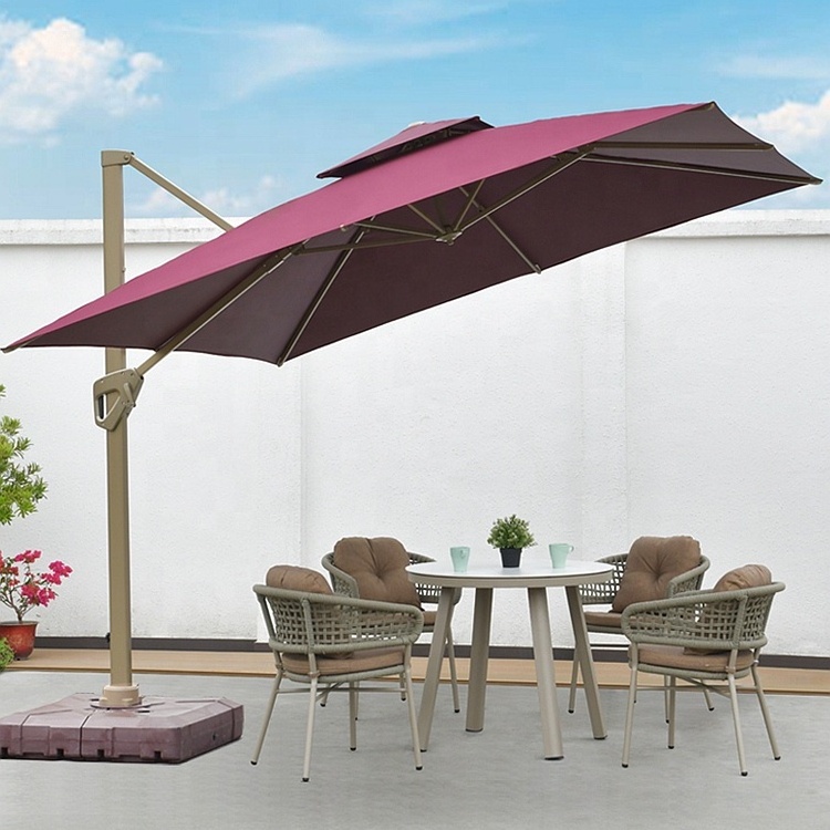 Luxury Custom Beach Cantilever Hanging Garden Parasol Outdoor Restaurant Swimming Pool Patio Umbrella