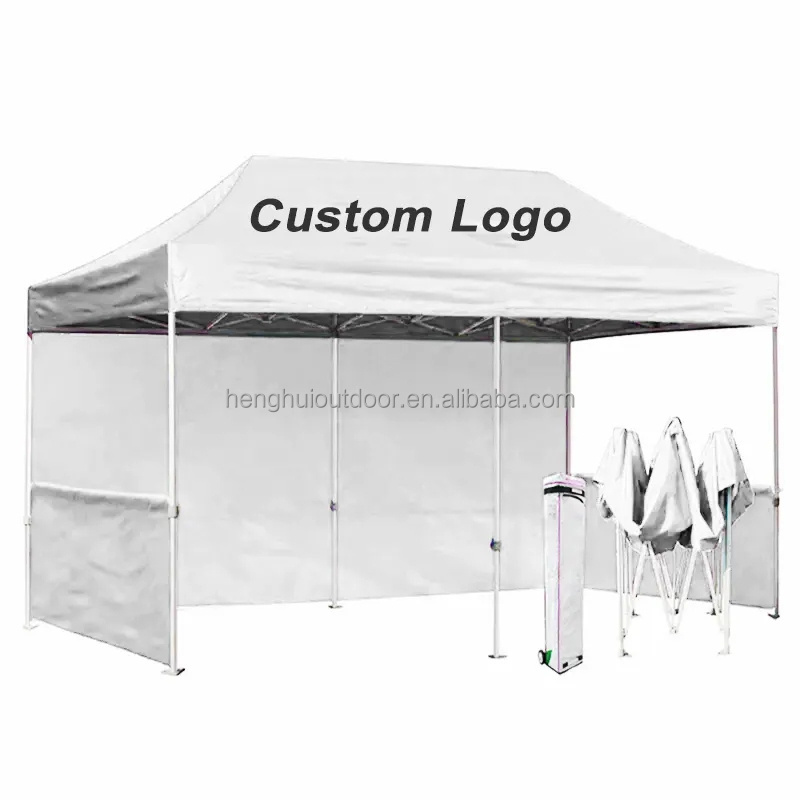 Wholesale Custom Printed Folding 10x10 Display Event Tents 10x15ft Waterproof Pop Up Canopy Tents with Wall