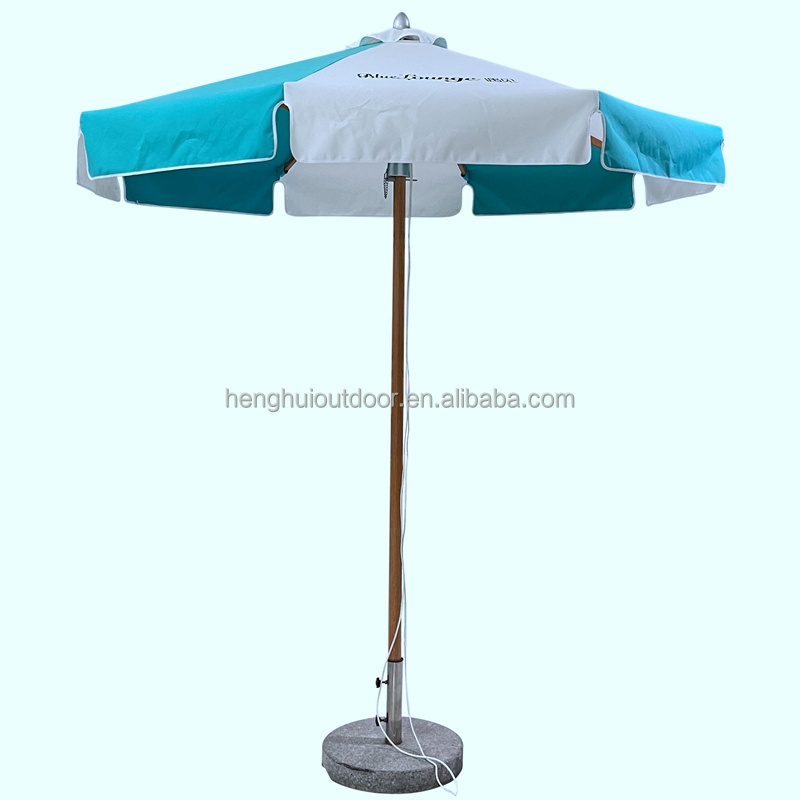 Outdoor parasol courtyard umbrella aluminum alloy white terrace garden coffee waterproof commercial umbrella with black paint