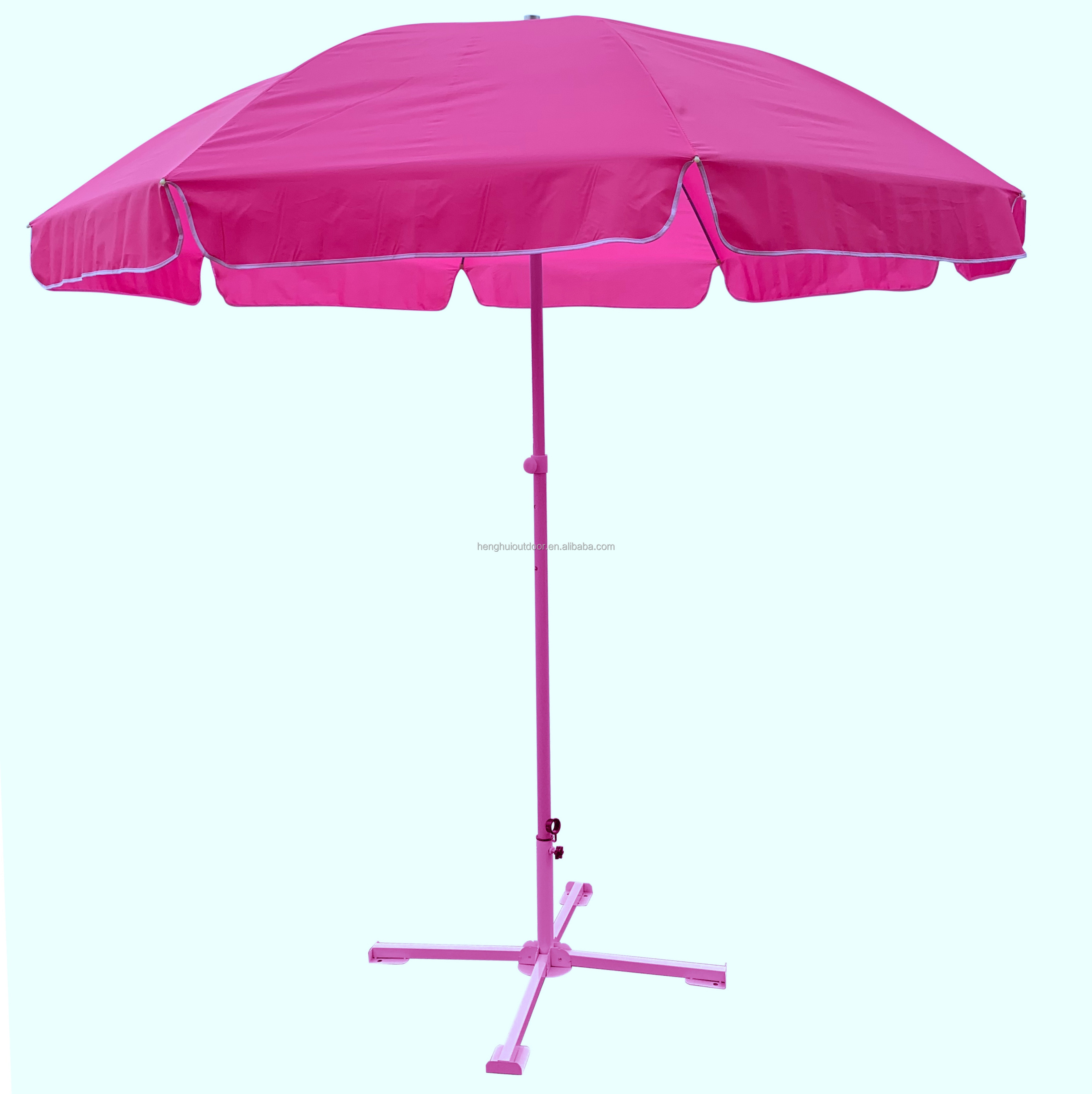 Hot sale Beach Umbrella Best Quality Unique Flamingo Shape Pink Color Stretch Modern Luxury Umbrella with two layers