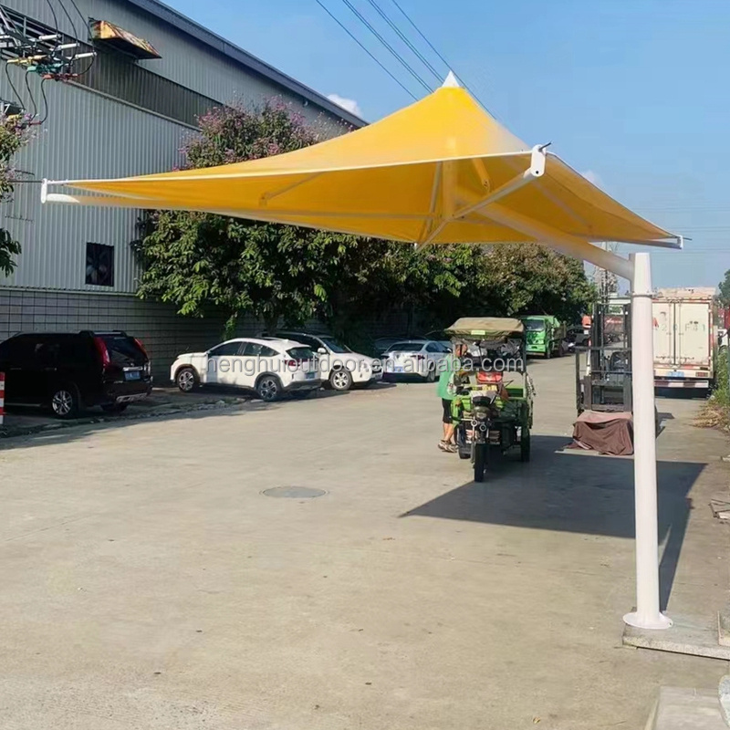 Steel Structure Corridor Canopy Design Tension Street Cafes Shade Membrane Structure Umbrella