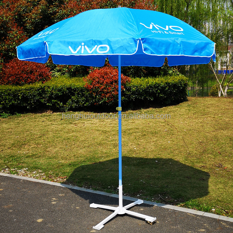 Heavy Duty Outdoor Advertising Custom Design Beach Umbrella with Digital Logo Print Sun Smart Promotional Umbrella For sale