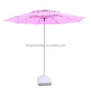 Hot sale Beach Umbrella Best Quality Unique Flamingo Shape Pink Color Stretch Modern Luxury Umbrella with two layers