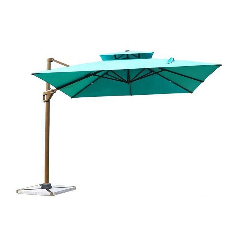 Outdoor Furniture Garden Double Canopy Umbrella Cantilever Large Parasol Patio Umbrellas For Beach