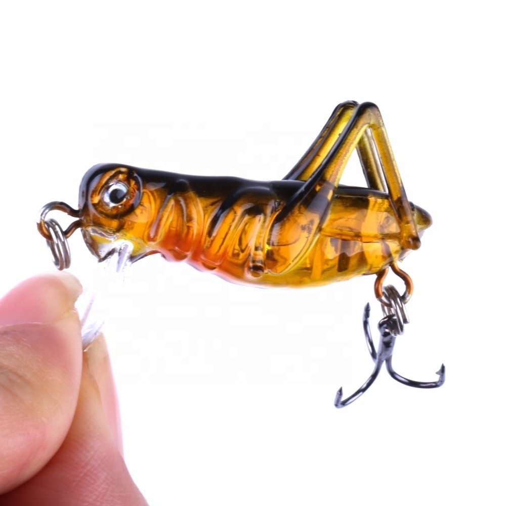 Hengjia 3.5cm 3g cricket locust hard fishing lure insert grasshopper bait