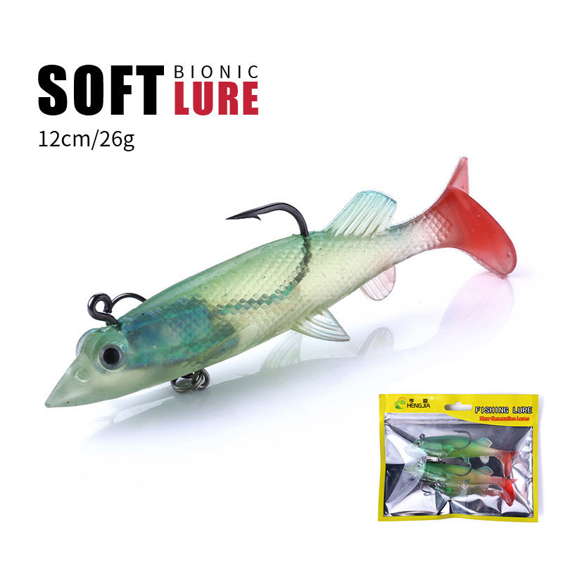 Bass Pike Swimbait Artificial Bait Carp Pesca fishing Head Eel lure Sandeel Soft Fishing Lure with a single hook