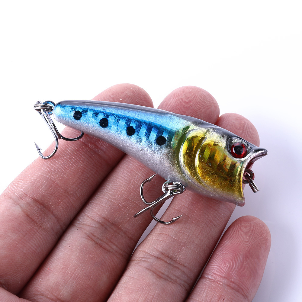 6CM-7G-8# Popper Fishing Lure Bait Noise Ball Floating Lures for Tuna Hengjia Eyes