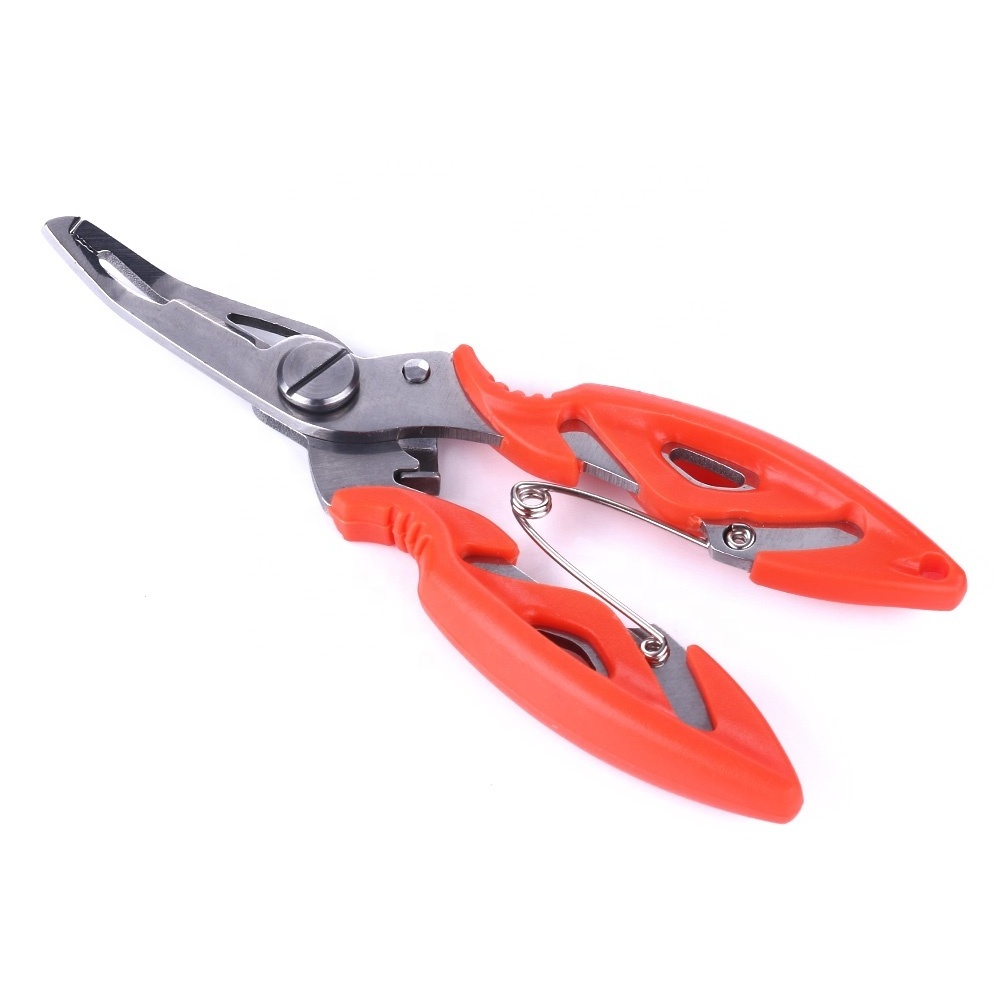 Hengjia Stainless steel curved fishing pliers 3 colors 60g Multifunctional lure clamp