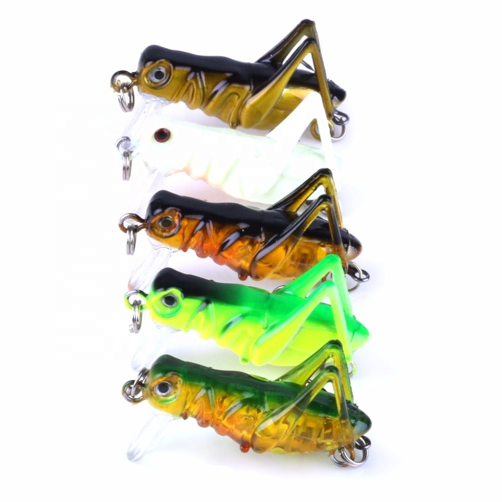 Hengjia 3.5cm 3g cricket locust hard fishing lure insert grasshopper bait