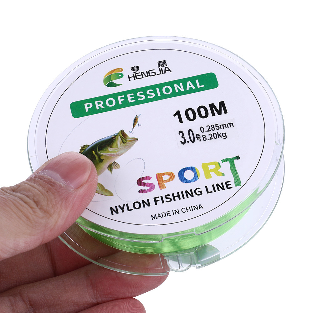 Nylon Fishing Line 100m  Super Strong Green Color Line for Fishing