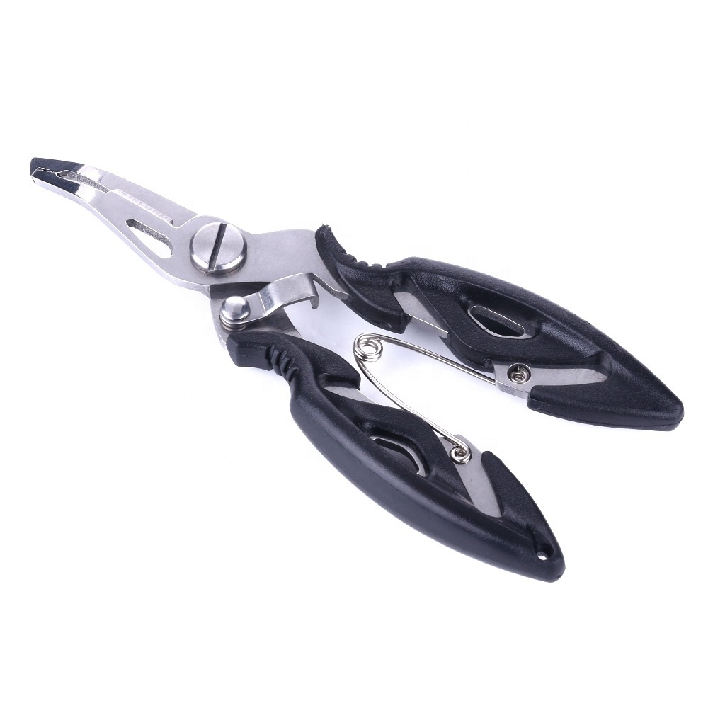 Hengjia Stainless steel curved fishing pliers 3 colors 60g Multifunctional lure clamp