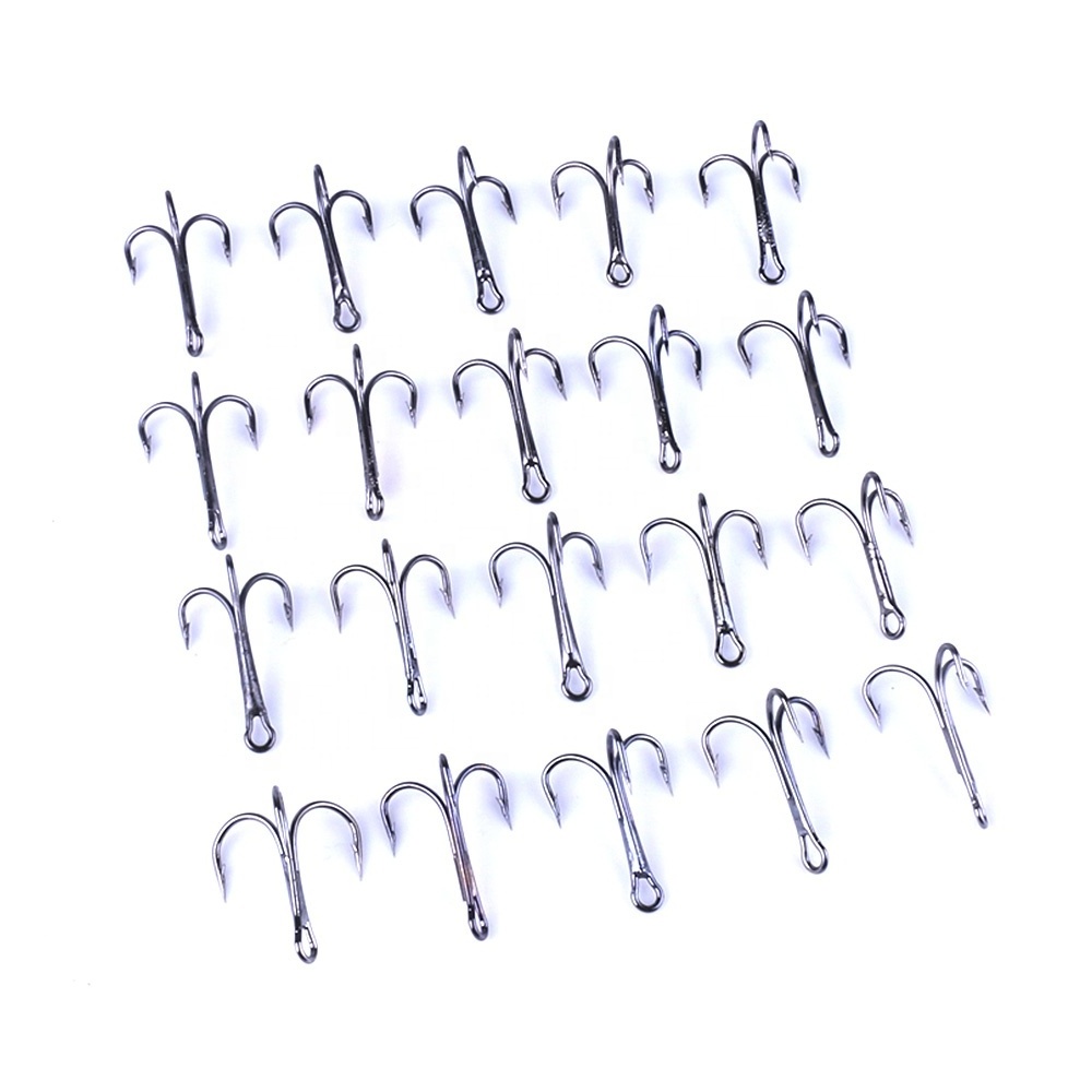 Hengjia wholesale fishing hook set high carbon three hook 20pcs/box