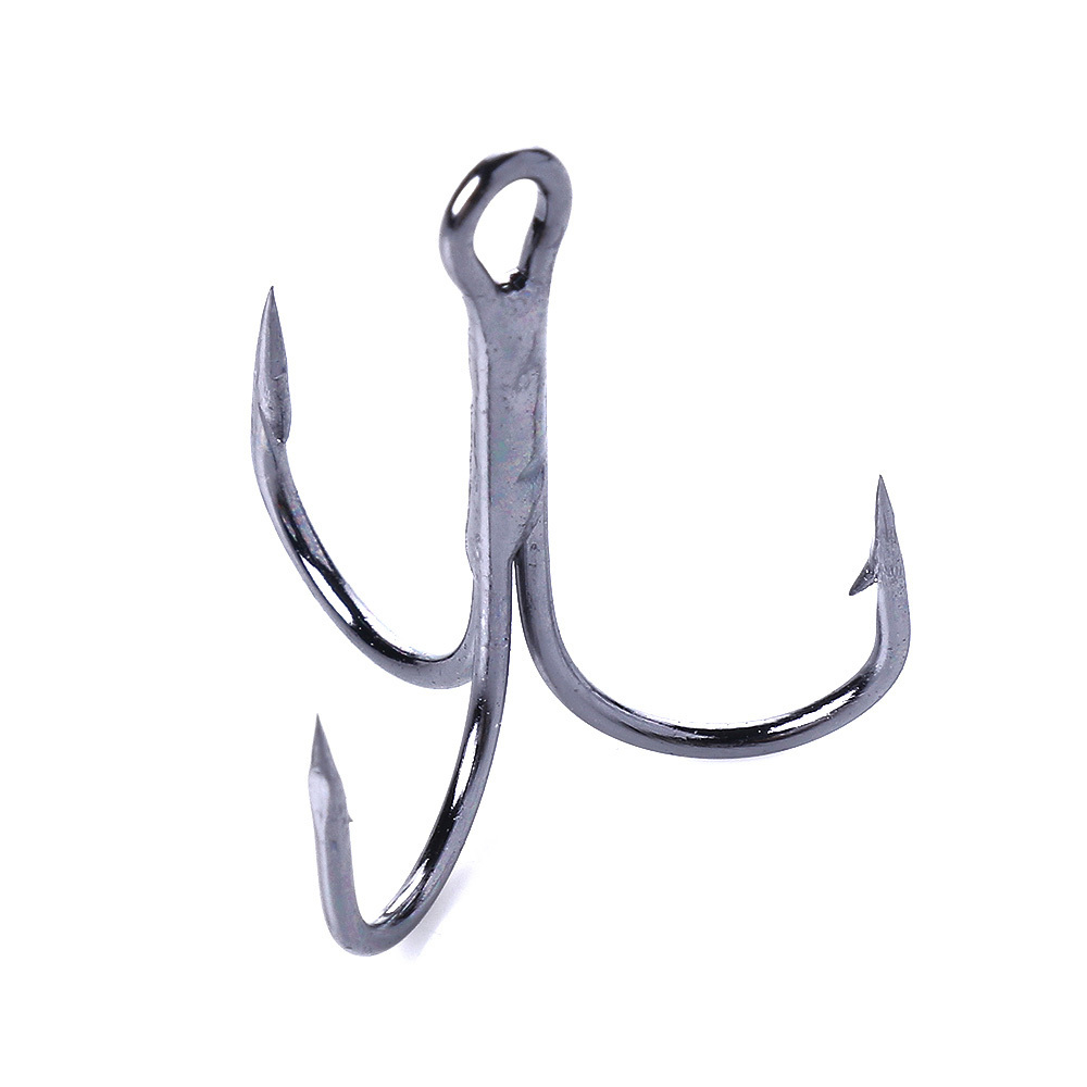 Hengjia carbon steel treble fish hooks 8# triple lure fishing hooks