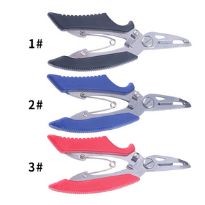 Different colors and Size Cheap Portable Curved Mouth Colorful Pliers Stainless Steel Fishing Pliers Fishing Scissors Fish Tools