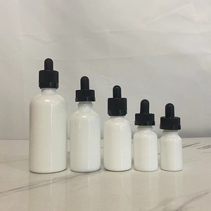 Hengjian 10ml 20ml 30ml 50ml 100ml white opal ceramic liquor cosmetic skin care glass serum dropper essential oil bottle