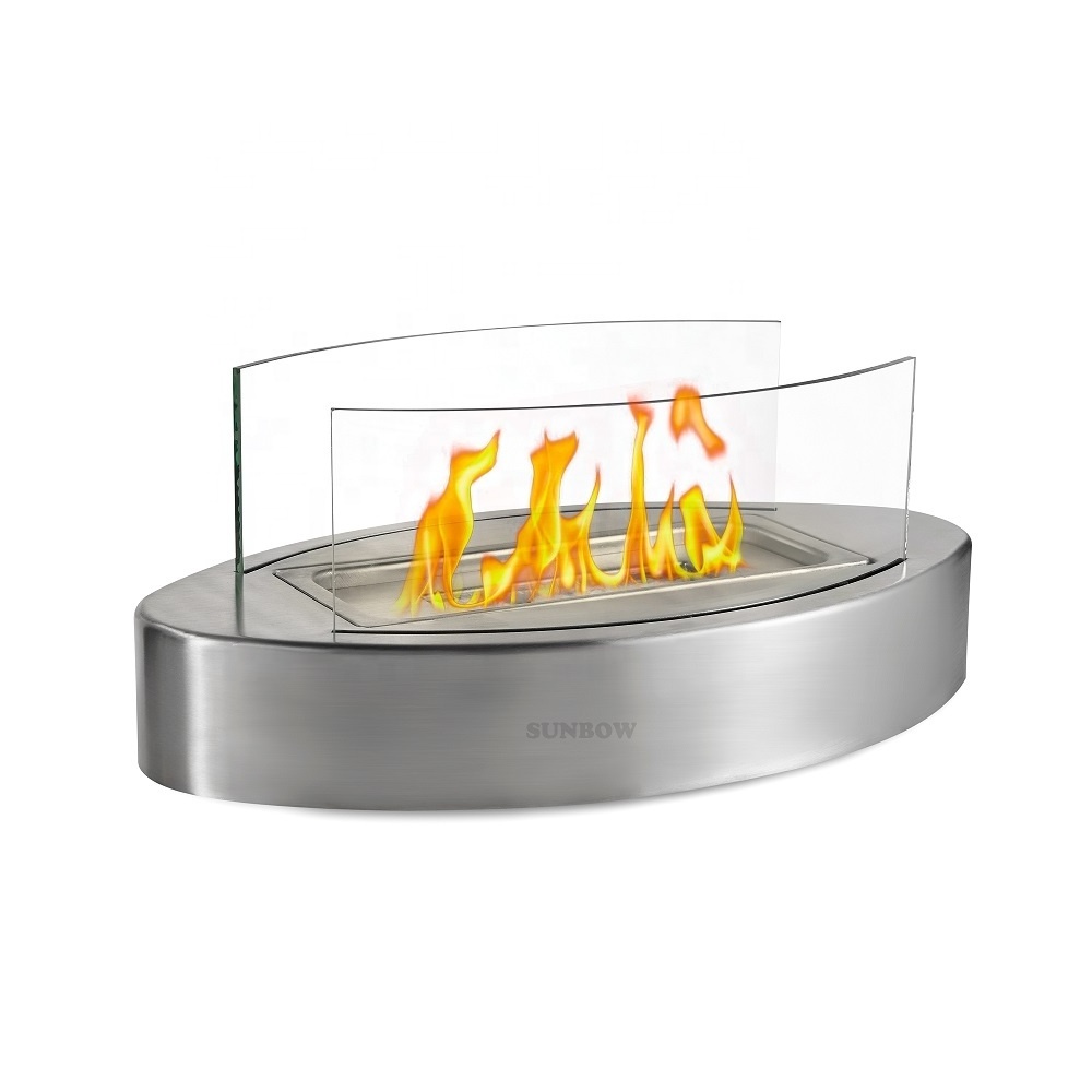 New Design Indoor Freestanding Tabletop Bio Ethanol Fireplace Steel Fire Pit Bowl with Smokeless Fire for Villa Use