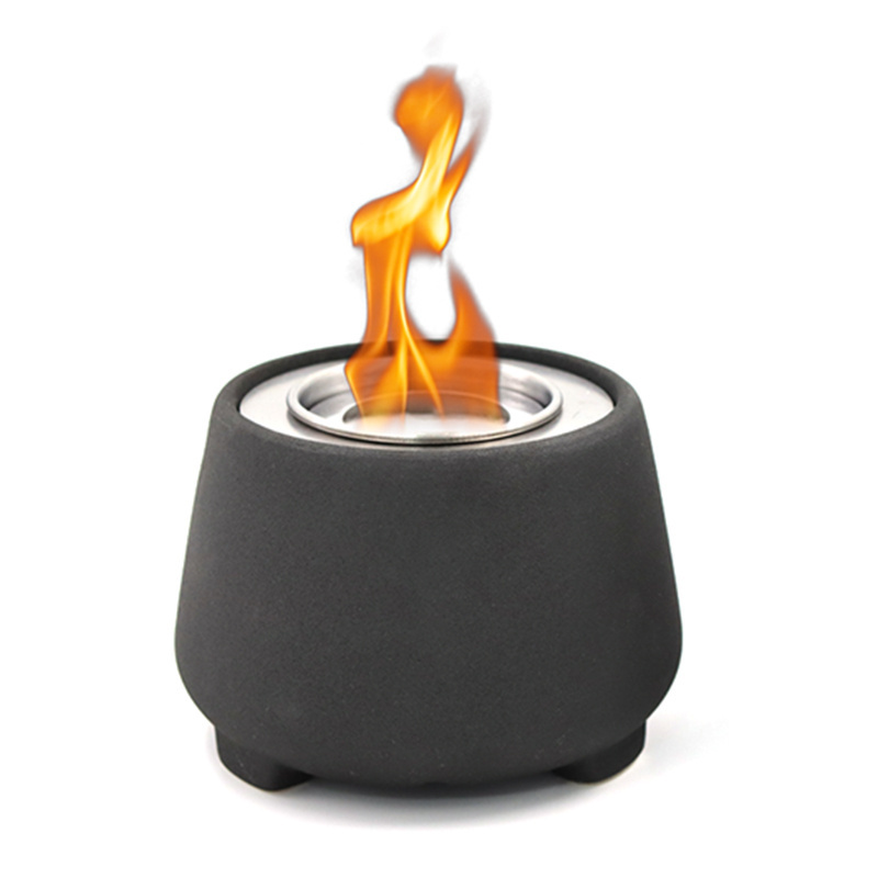 Ceramic Mini fireplace Smores maker ethanol table Fireplace Smokeless Flame Ceramic tabletop Fire pit