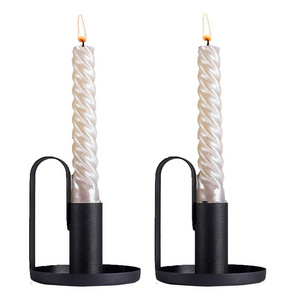 Wholesale Matte Black Candleholder Metal Candle Holders Tealight Candle Holder