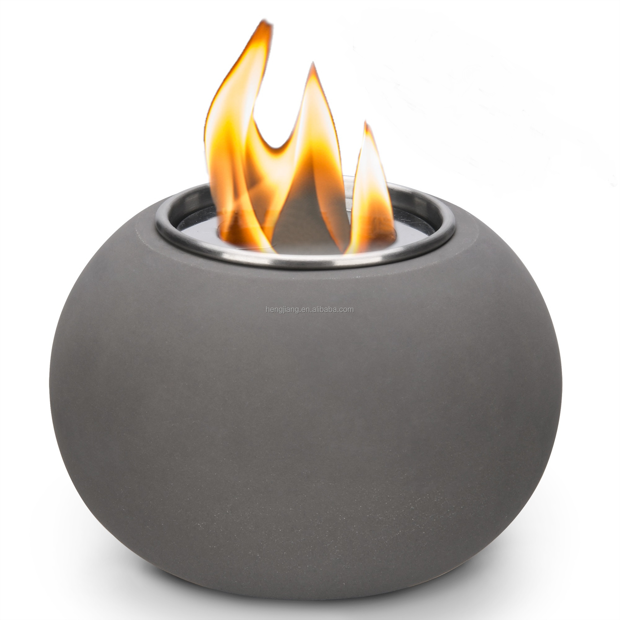 Portable sphere table top fire pit Smores maker concrete tabletop fireplace table fire bowl indoor outdoor mini firepit