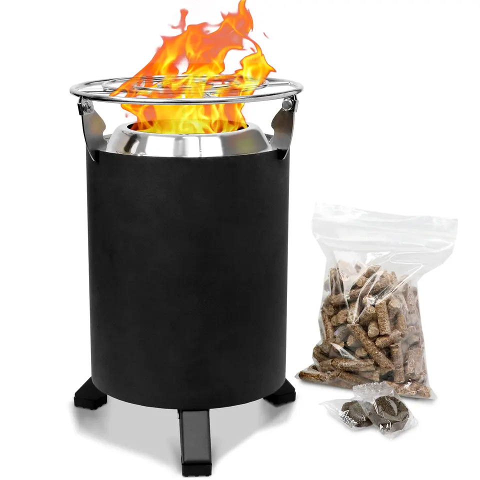 Stainless Steel Smokeless Fire Pit Outside Wood Burning Portable Fireplace campfire Backyard BBQ Outdoor Bonfire fire pit