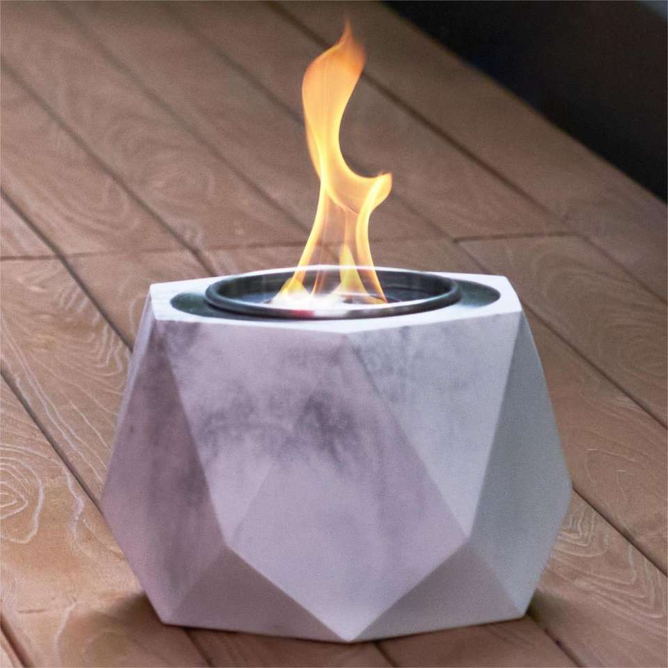 Portable Steel Ethanol Fire Pit Tabletop Bowl for Indoor and Outdoor Use Smokeless Bio Ethanol Fireplace for Smores Maker