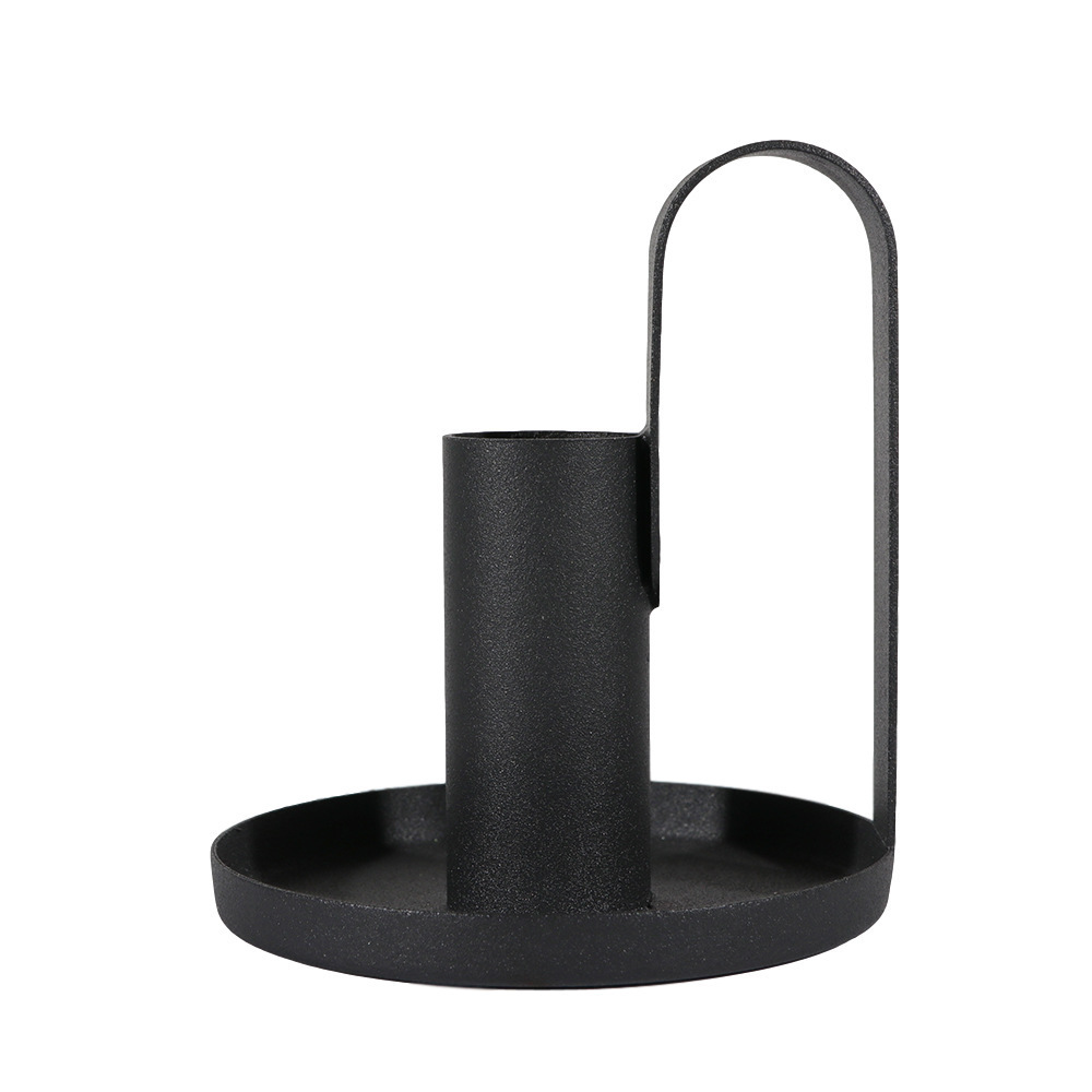 Wholesale Matte Black Candleholder Metal Candle Holders Tealight Candle Holder