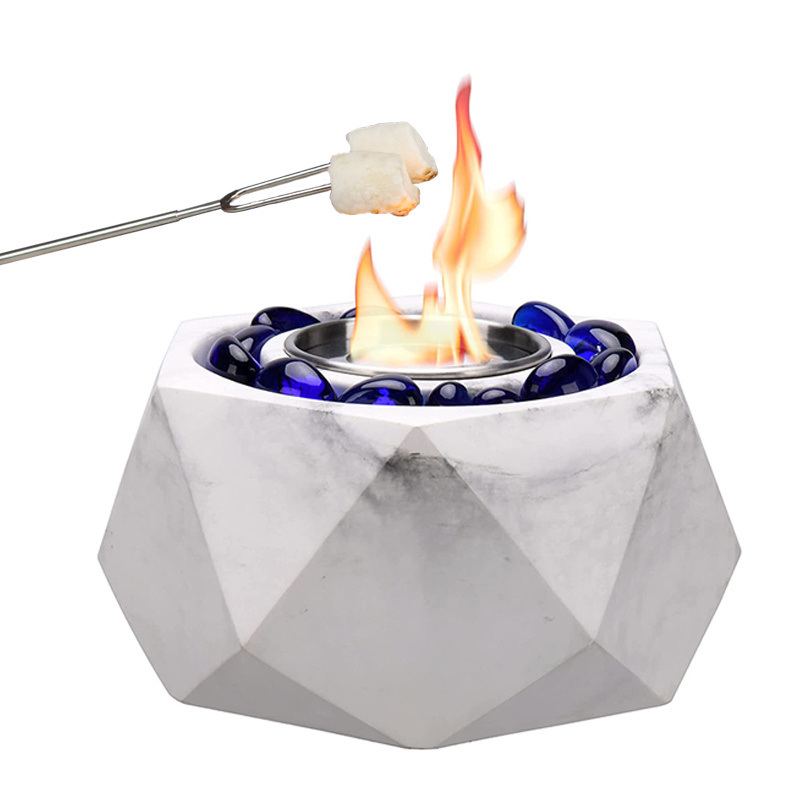 Wholesale smores maker Mini Concrete Fire Pit Tabletop Fireplaces patio heaters Bio Ethanol Fireplace Outdoor Fire Pits