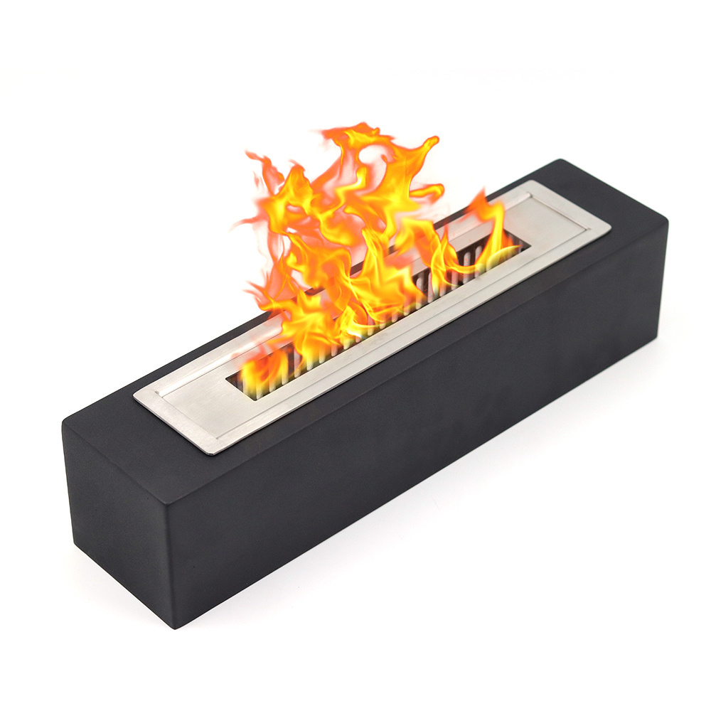 New Design Stainless Steel Rectangle Fire Pit Bio Fuel Burner Tabletop Heater ethanol fireplace for Indoor and Outdoor