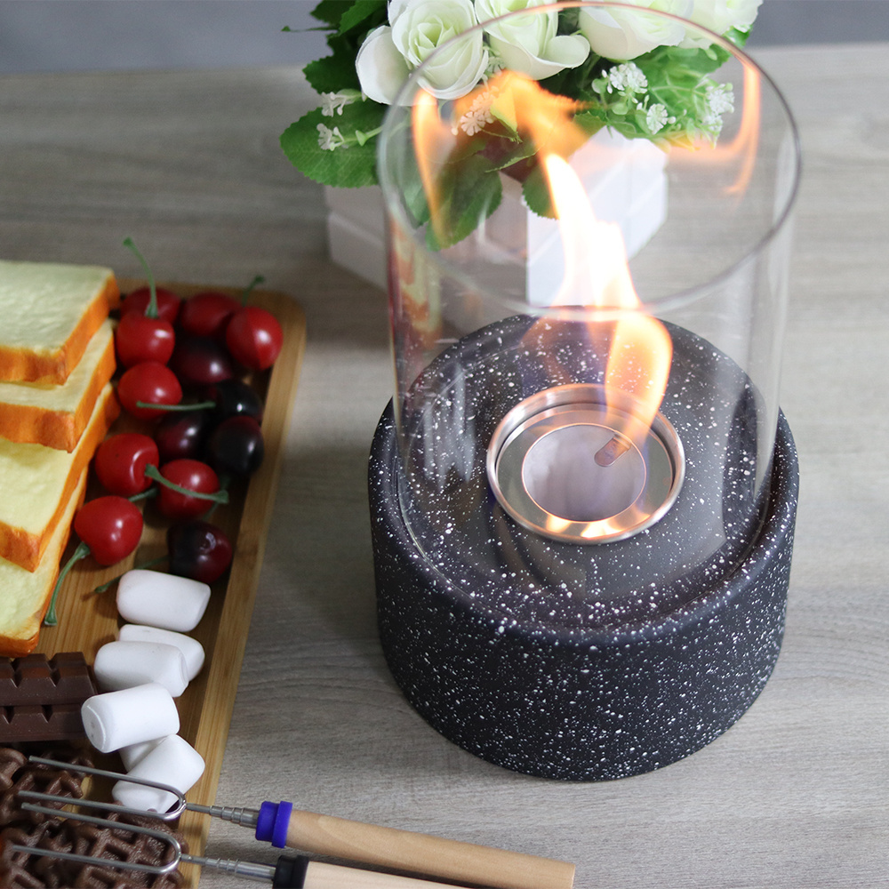 Modern Tabletop Bioethanol Fire Pit Freestanding S'mores Maker outdoor heater Chimeneas ethanol fireplace for Home Decor