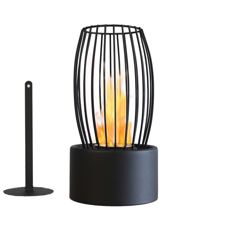 SUNBOW Modern design outdoor Lantern Lamp Table Top fire pit Bowl Indoor Tabletop Bio Ethanol fireplace Smokeless Mini Fireplace