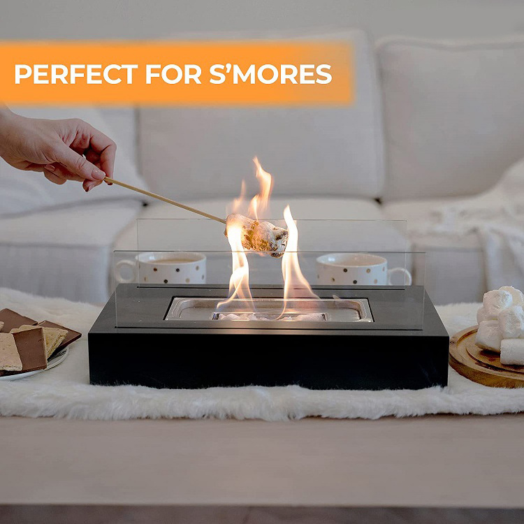 Portable Bioethanol Fireplace Tabletop S'mores Maker Metal Bioethanol Fireplaces Indoor Home Villa Outdoor Ethanol Fireplaces