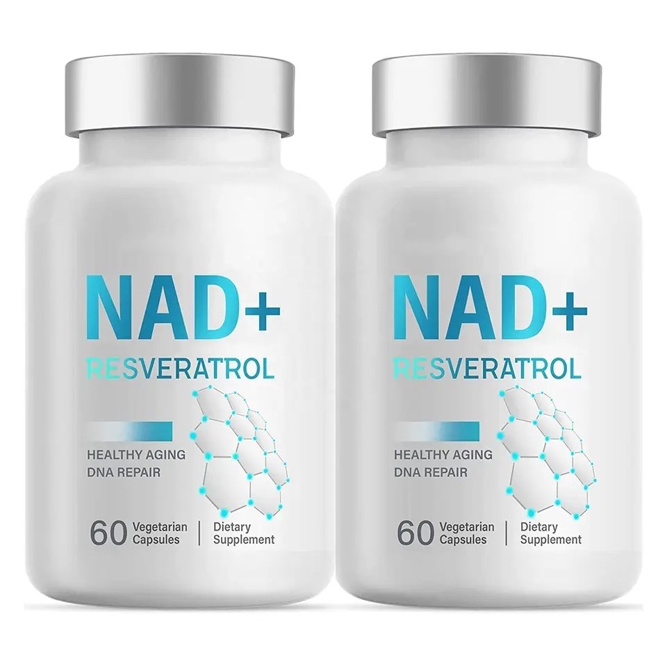 Custom brand pure resveratrol nicotinamid mononucleotide booster dietary supplements nad capsules anti-aging  gmp certified