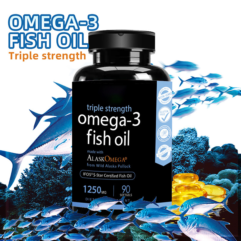 customized triple concentration omega 3 fish oil supplement with Omega 3 fatty acids epa dha brain supplement