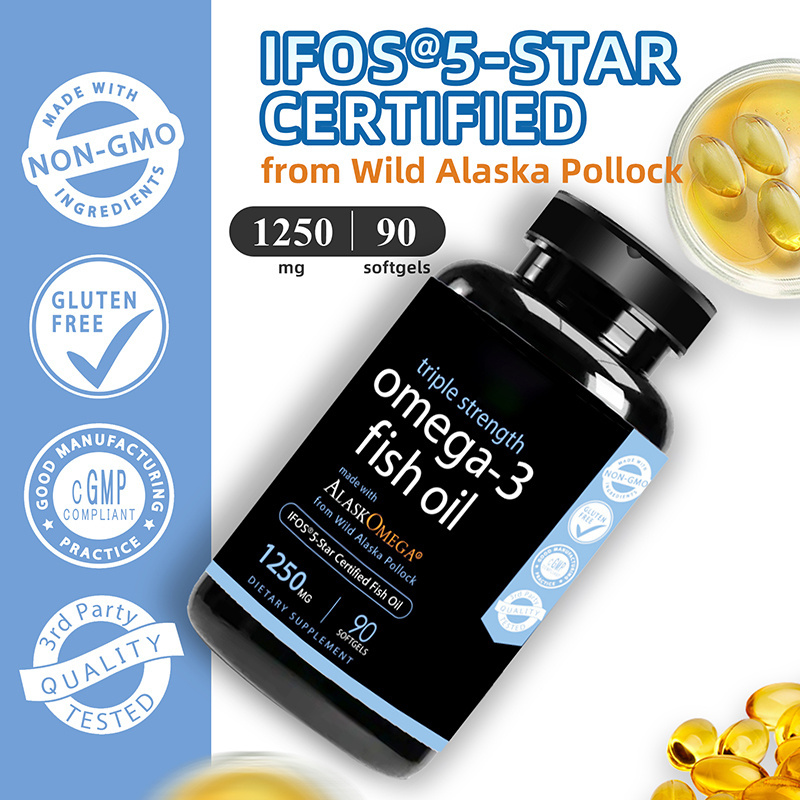 customized triple concentration omega 3 fish oil supplement with Omega 3 fatty acids epa dha brain supplement