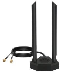 Magnetic Base RP-SMA Adapter Dual Band WiFi Antenna 8dBi 2.4GHz 5GHz 5.8GHz Antenna WLAN PCI Wireless