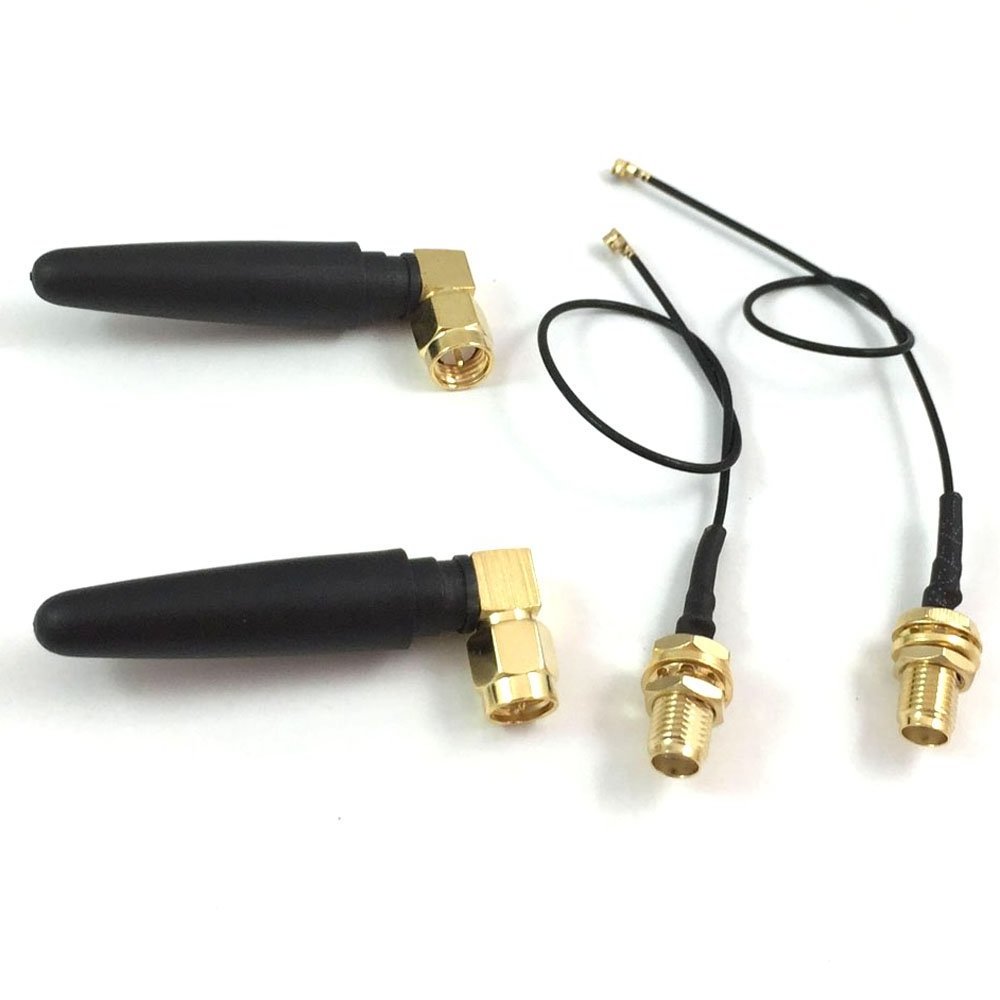 Short GSM 2.4 G WiFi Antenna 2dbi SMA Male Connector with Mini PCI U.FL to SMA Female WiFi Pigtail RF1.13 Cable