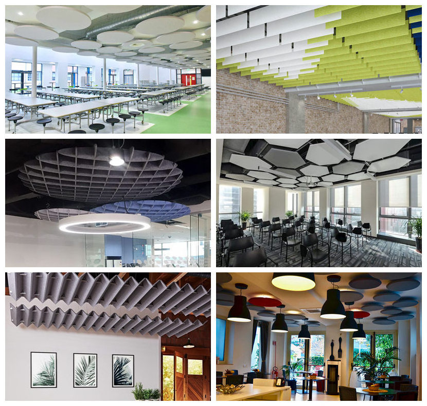 HENGJIU Soundproof ceiling sound absorbing ceiling tiles acoustic tiles acoustical ceiling panel