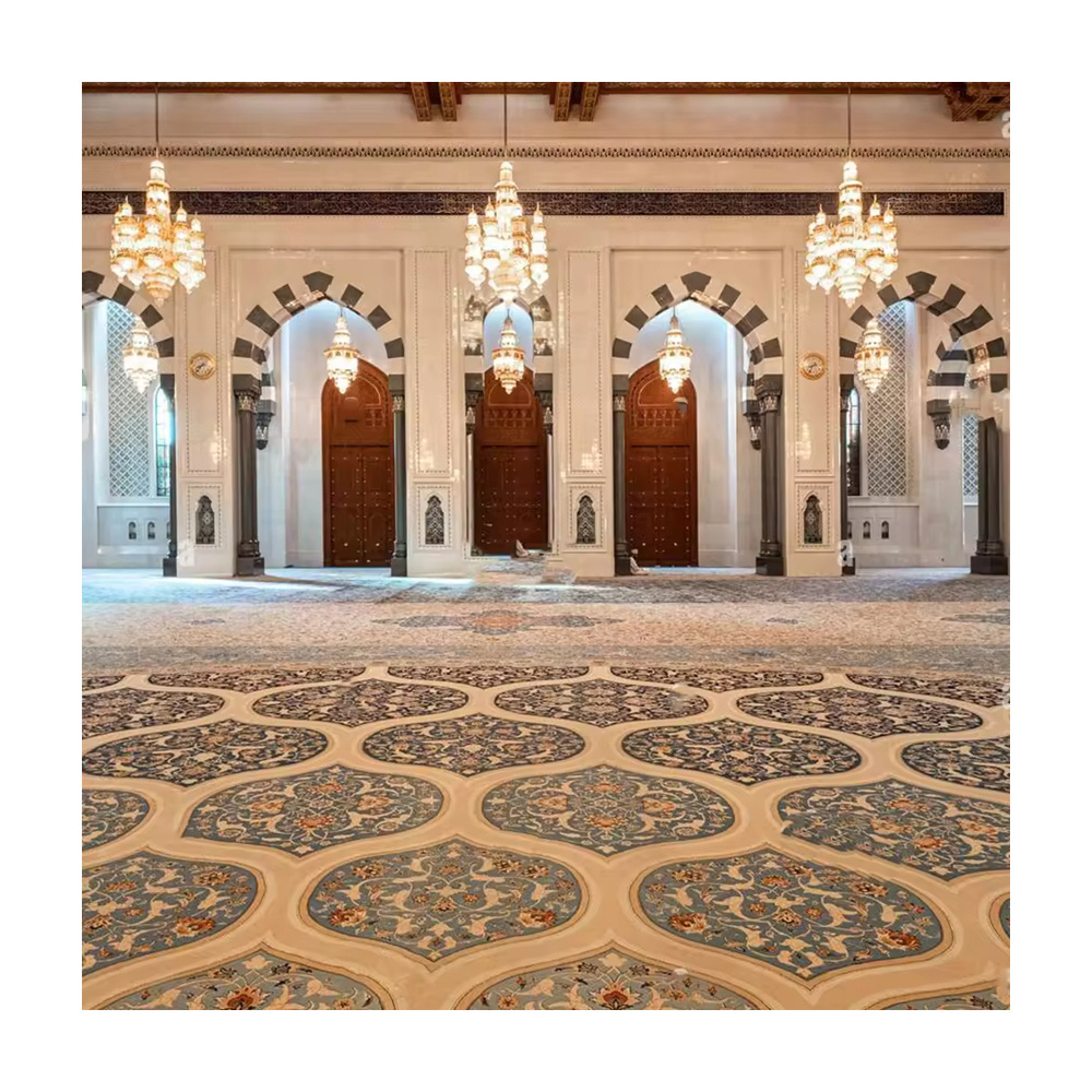 HJ Pakistan Turkey custom Pattern Mosque Muslim Raschel carpet Mosque Prayer Carpet Muslim carpet for masjid