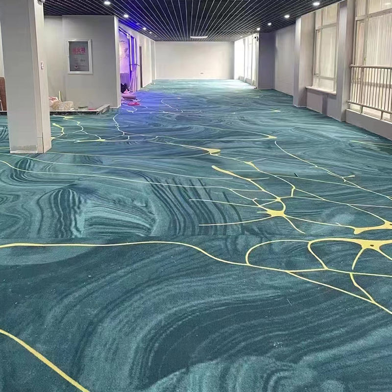 HJ Eco-friendly Soft Wall to Wall carpet large flooring covering whole room 3D print carpet billiard KTV casino theater carpet