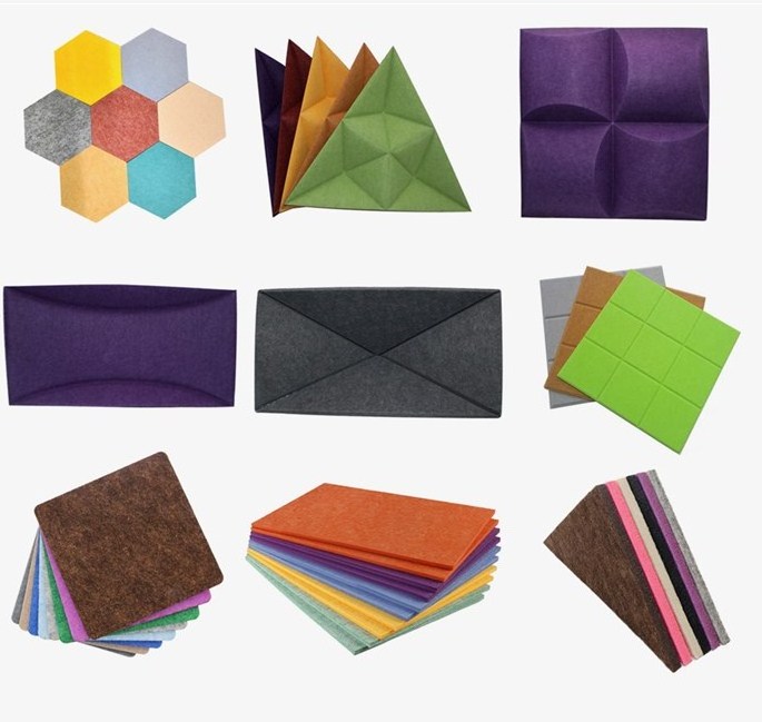 HENGJIU Customized Hexagon Acoustic Panels Beveled Edge Sound Proof Foam Panels for home theater pyramid