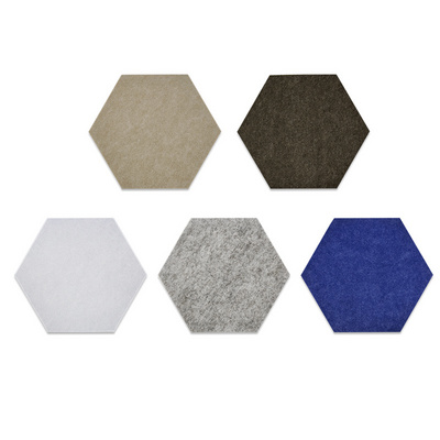 HJ Interior Decoration Noise Absorption Hexagon Sound Absorption 100% Polyester PET Felt Acoustic Panel