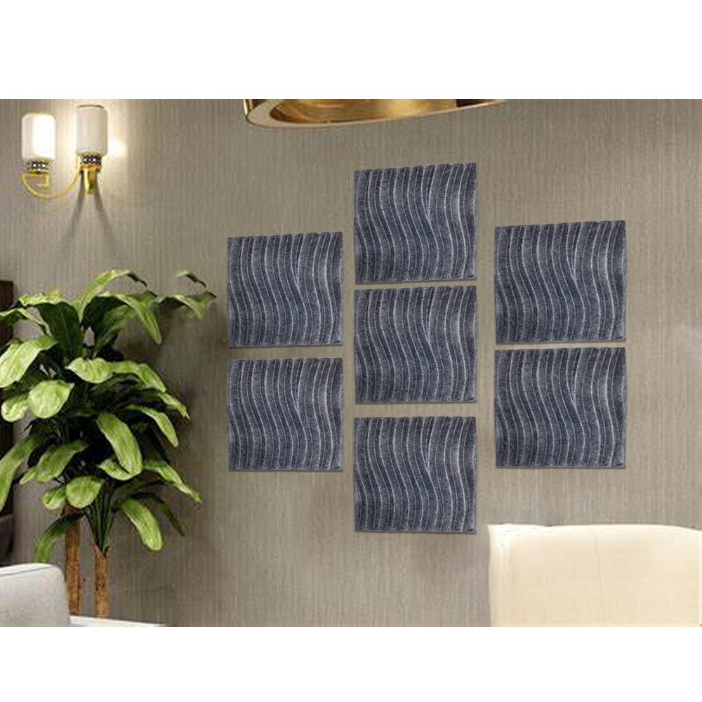 HJ Soundproofing 3D Acoustic Panel 100% Polyester Easy Installation 3D feature wall acoustic panels for Home Office Studio decor