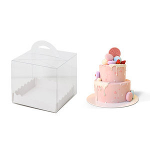 3/4/5/6 Inch Kccb Portable Transparent Box Web Celebrity Birthday mini Cake Box  Cheese Pulped Pastry Case Cookie Box