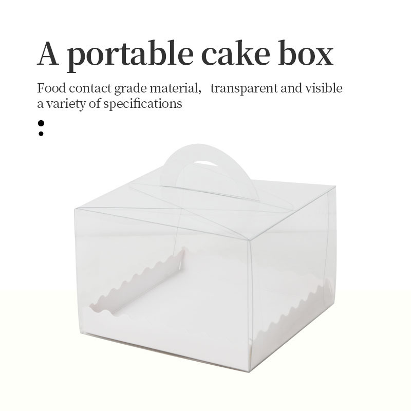 3/4/5/6 Inch Kccb Portable Transparent Box Web Celebrity Birthday mini Cake Box  Cheese Pulped Pastry Case Cookie Box