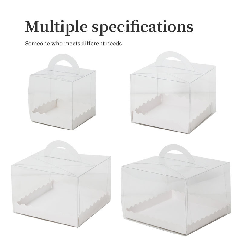 3/4/5/6 Inch Kccb Portable Transparent Box Web Celebrity Birthday mini Cake Box  Cheese Pulped Pastry Case Cookie Box