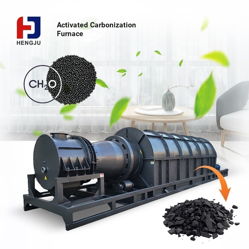 Mini coconut shell activated charcoal activated carbon machine wood activated carbon making machine activated rotary kiln