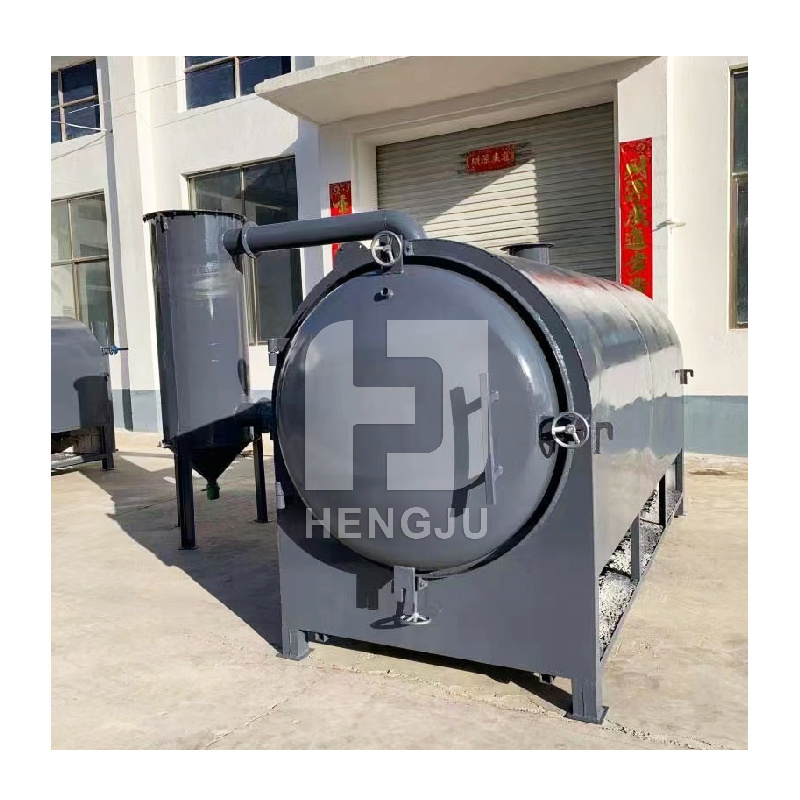 Horizontal Activated Coal Kiln Briquette Wood Charcoal Carbonization Stove Furnace